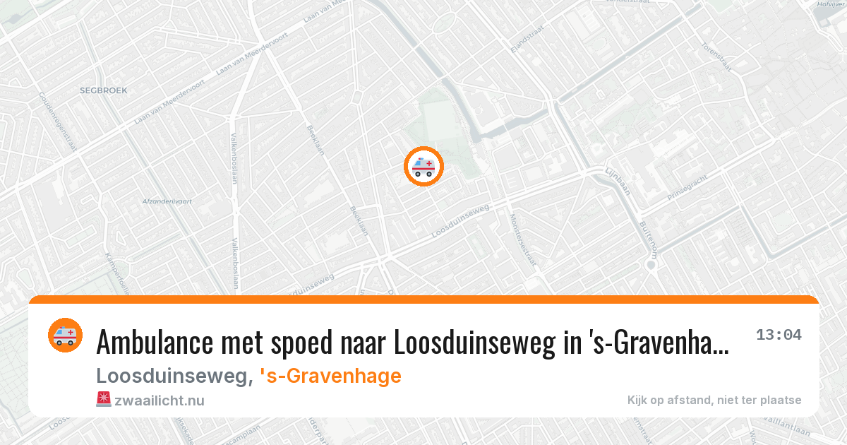 Ambulance met spoed naar Loosduinseweg in 's-Gravenhage — 25 mrt 2026