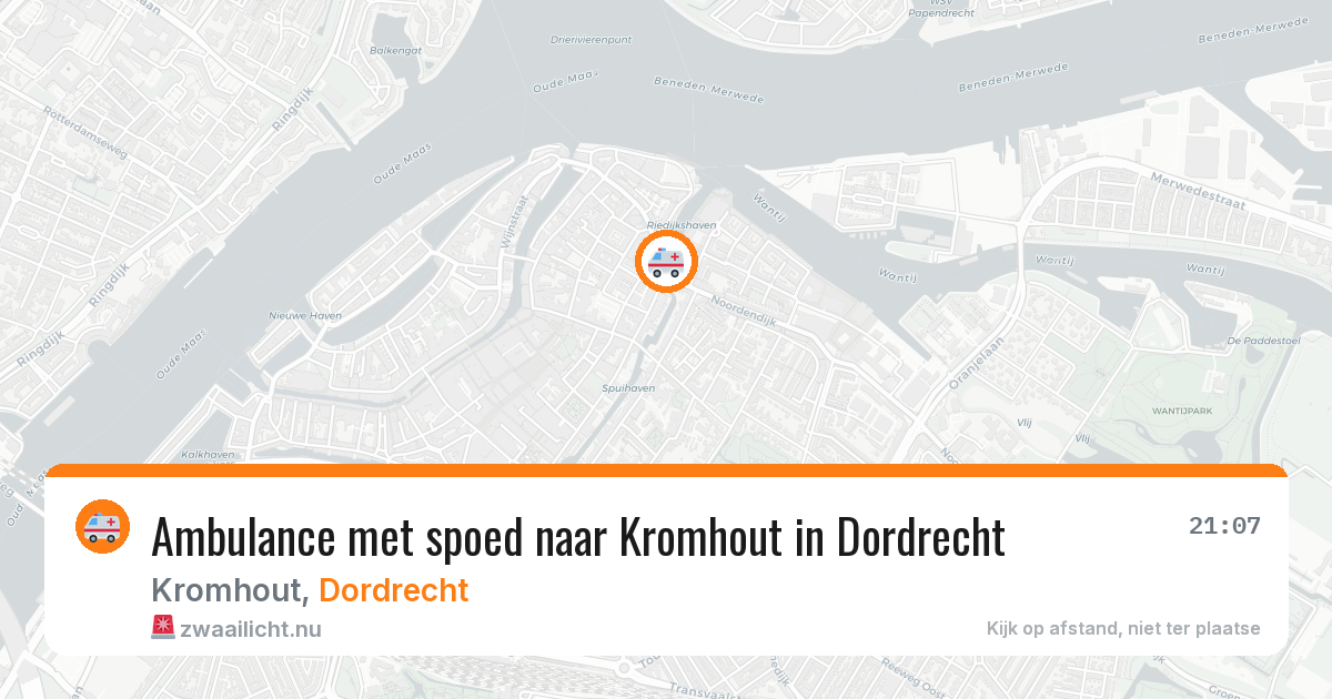 Ambulance met spoed naar Kromhout in Dordrecht — 16 jul 2026