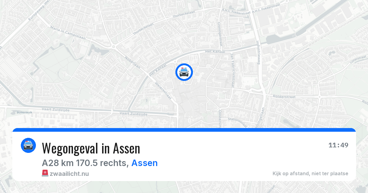 Wegongeval in Assen — 25 apr 2026