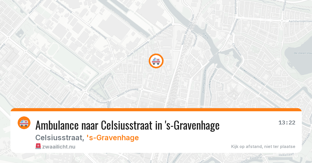 Ambulance naar Celsiusstraat in 's-Gravenhage — 21 mrt 2026