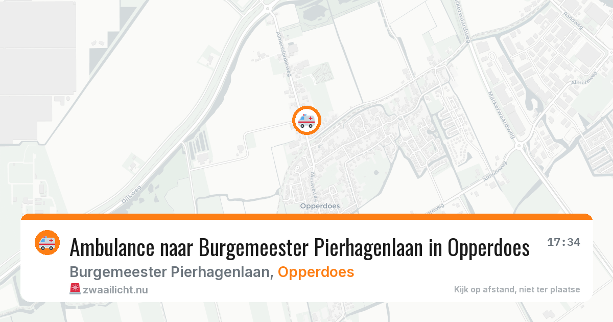 Ambulance naar Burgemeester Pierhagenlaan in Opperdoes — 19 jul 2026
