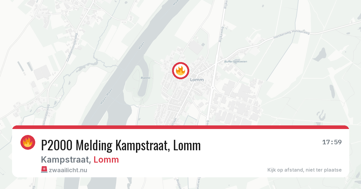 P2000 Melding Kampstraat, Lomm — 3 feb 2026