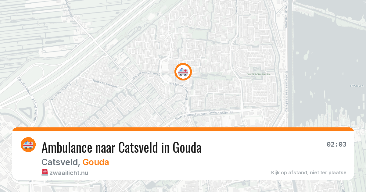 Ambulance naar Catsveld in Gouda — 21 mrt 2026