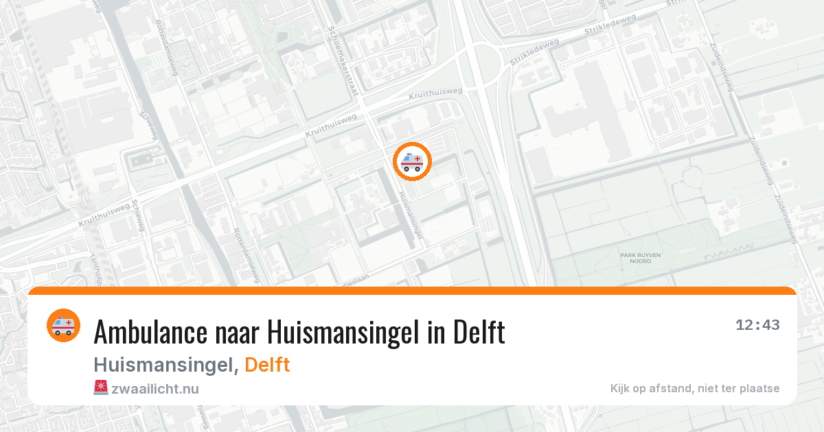 Ambulance naar Huismansingel in Delft — 14 jul 2026