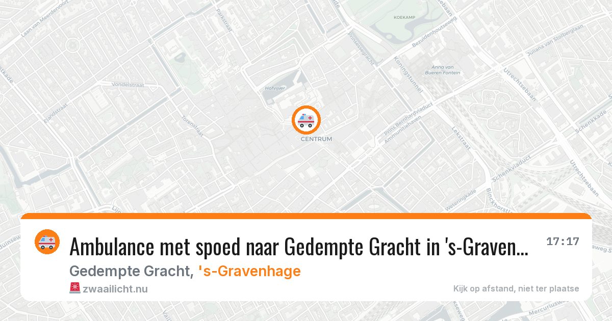 Ambulance met spoed naar Gedempte Gracht in 's-Gravenhage — 18 jul 2026