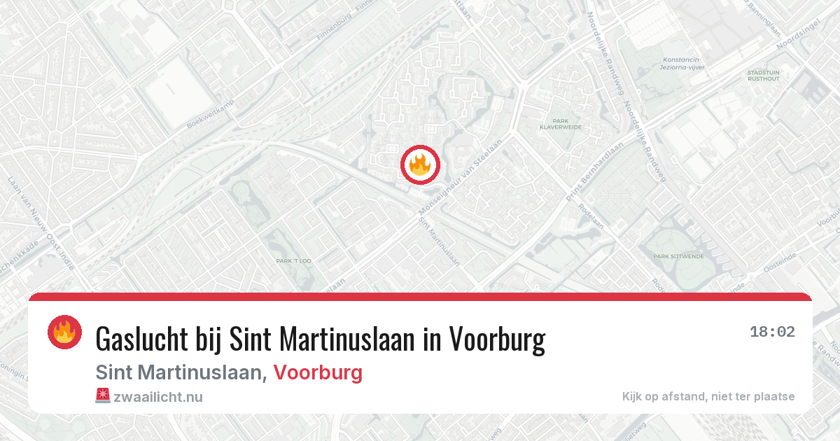 Gaslucht bij Sint Martinuslaan in Voorburg — 13 jul 2026
