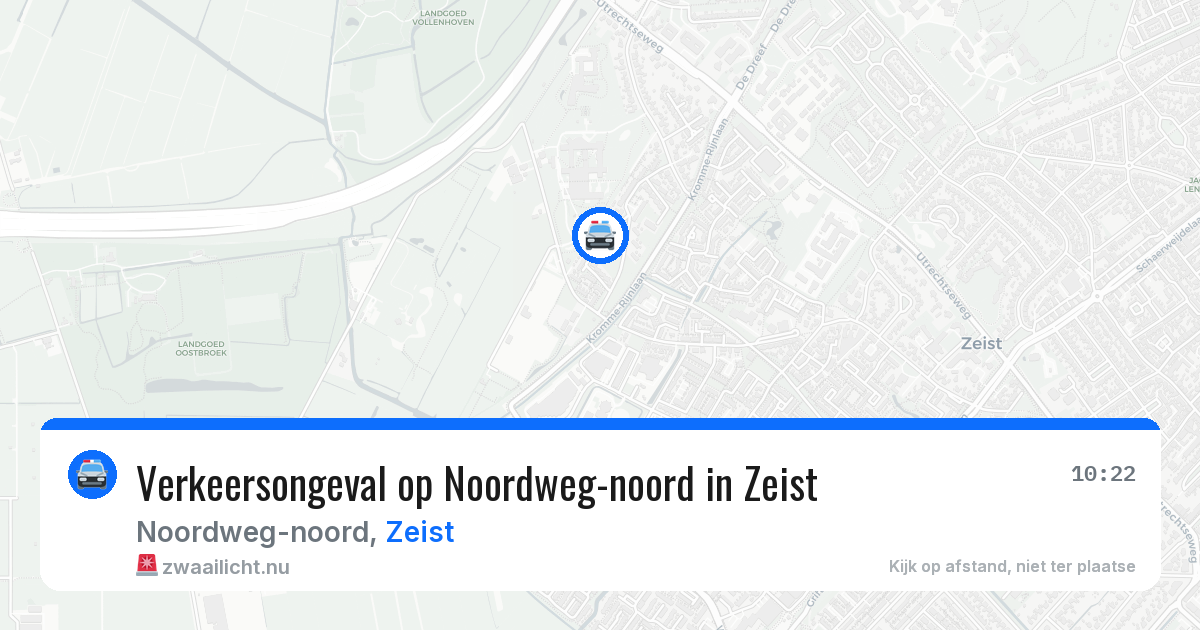 Verkeersongeval op Noordweg-noord in Zeist — 8 apr 2026