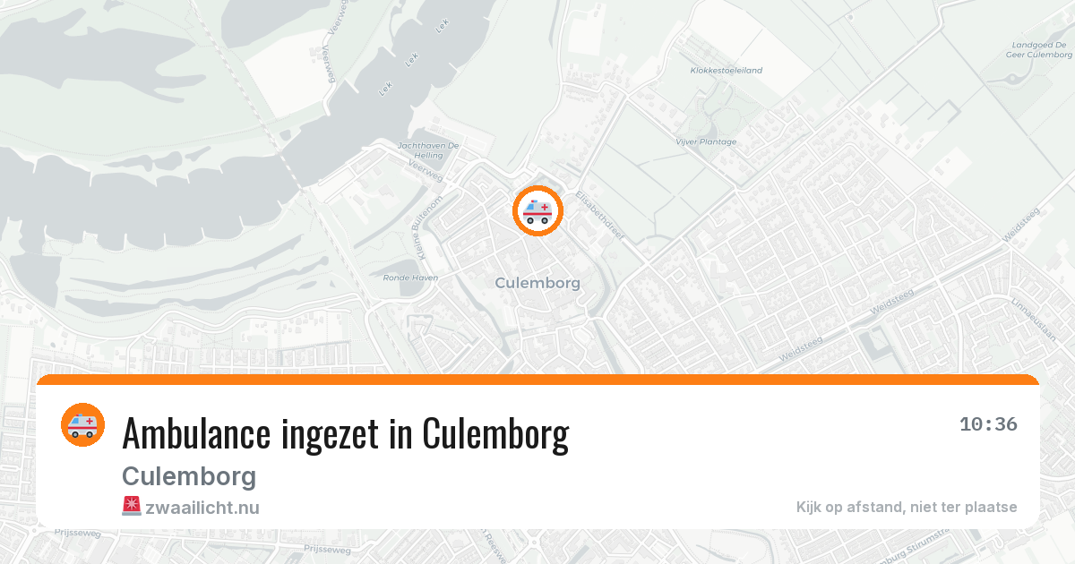 Ambulance ingezet in Culemborg — 14 jul 2026