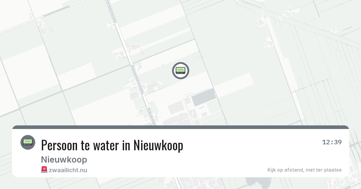 Persoon te water in Nieuwkoop — 28 apr 2026