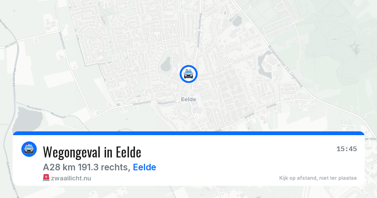 Wegongeval in Eelde — 14 mrt 2026