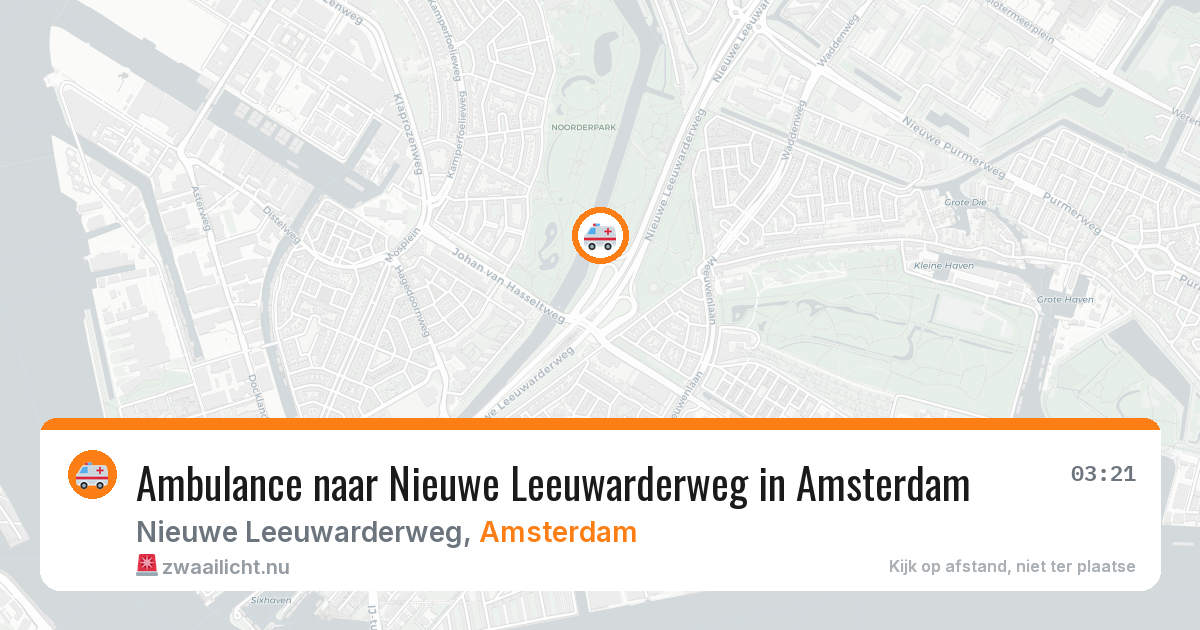 Ambulance naar Nieuwe Leeuwarderweg in Amsterdam — 22 mei 2026