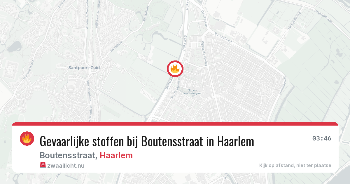 Gevaarlijke stoffen bij Boutensstraat in Haarlem — 13 mei 2026