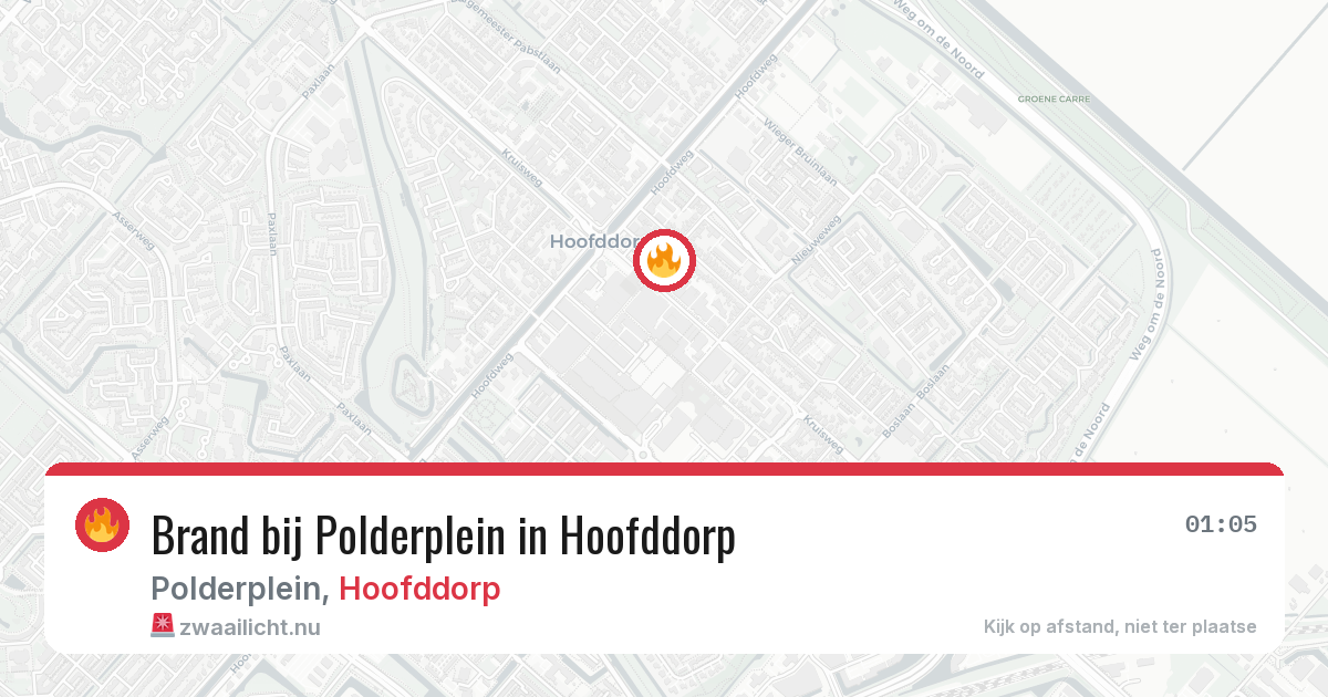 Brand bij Polderplein in Hoofddorp — 8 mei 2026
