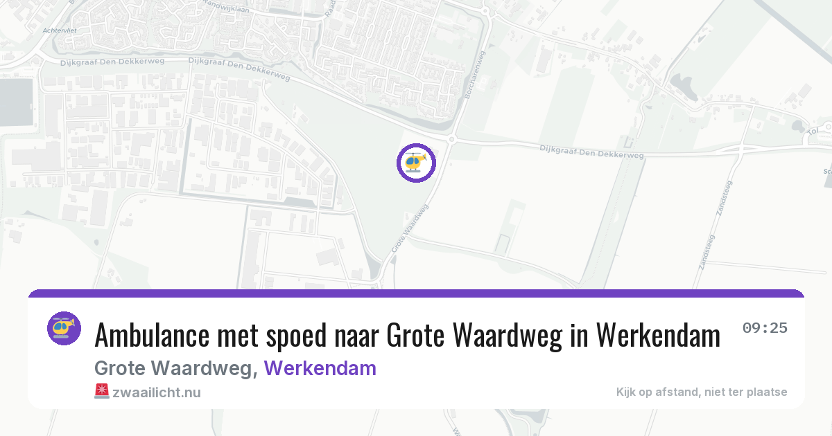 Ambulance met spoed naar Grote Waardweg in Werkendam — 11 jul 2026