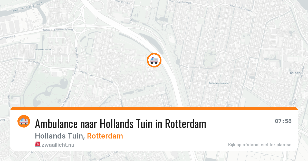 Ambulance naar Hollands Tuin in Rotterdam — 17 jul 2026
