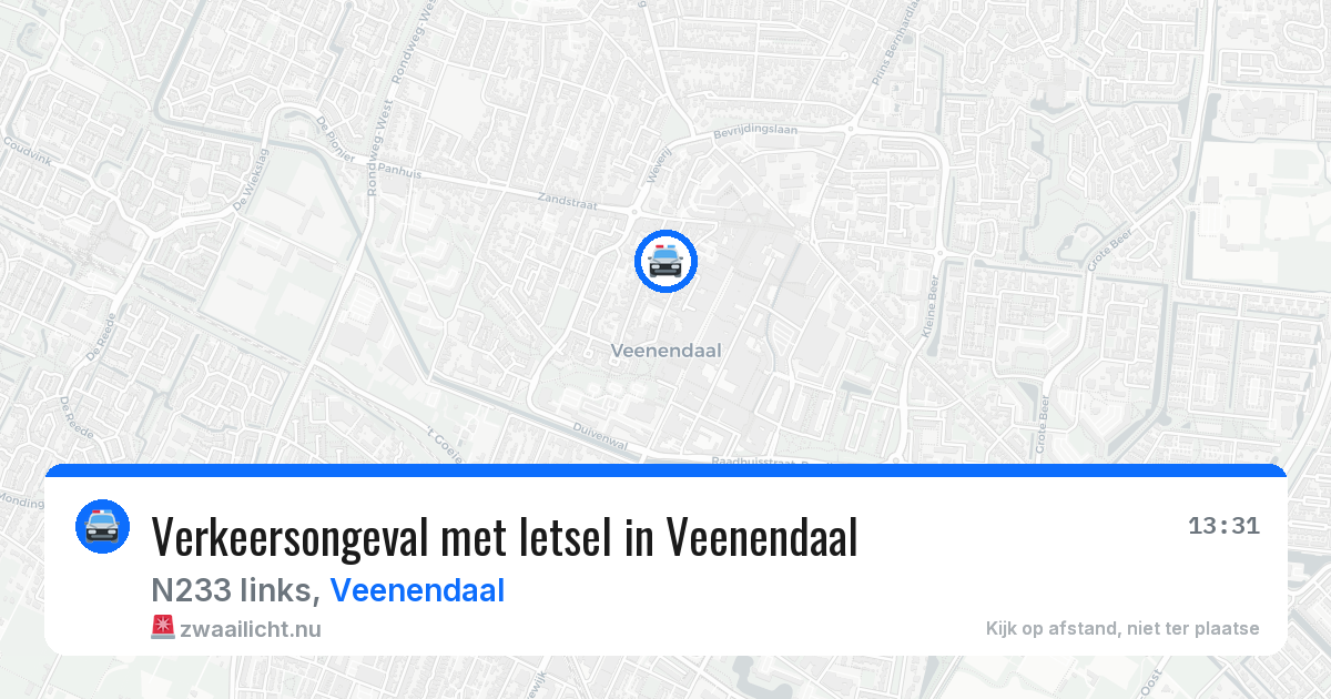 Verkeersongeval met letsel in Veenendaal — 25 mei 2026