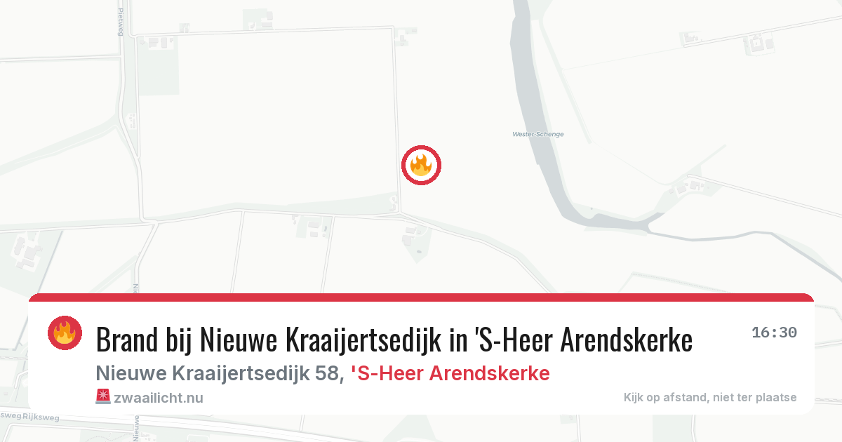 Brand bij Nieuwe Kraaijertsedijk in 'S-Heer Arendskerke — 5 apr 2026