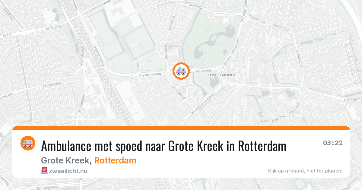 Ambulance met spoed naar Grote Kreek in Rotterdam — 22 jul 2026