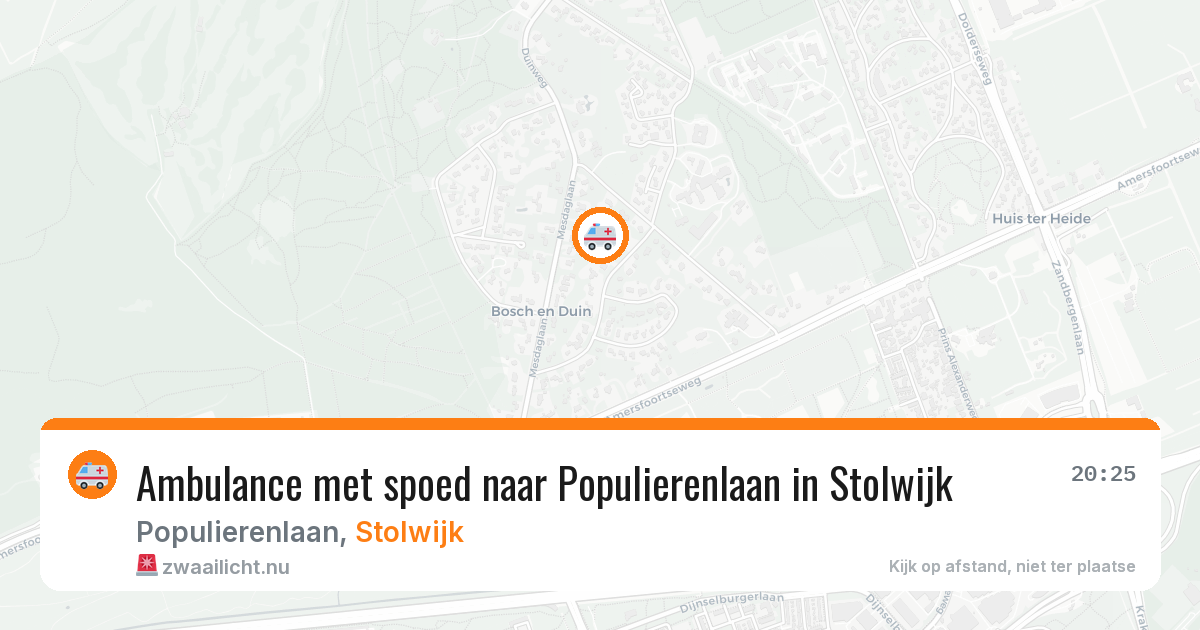 Ambulance met spoed naar Populierenlaan in Stolwijk — 21 jan 2026