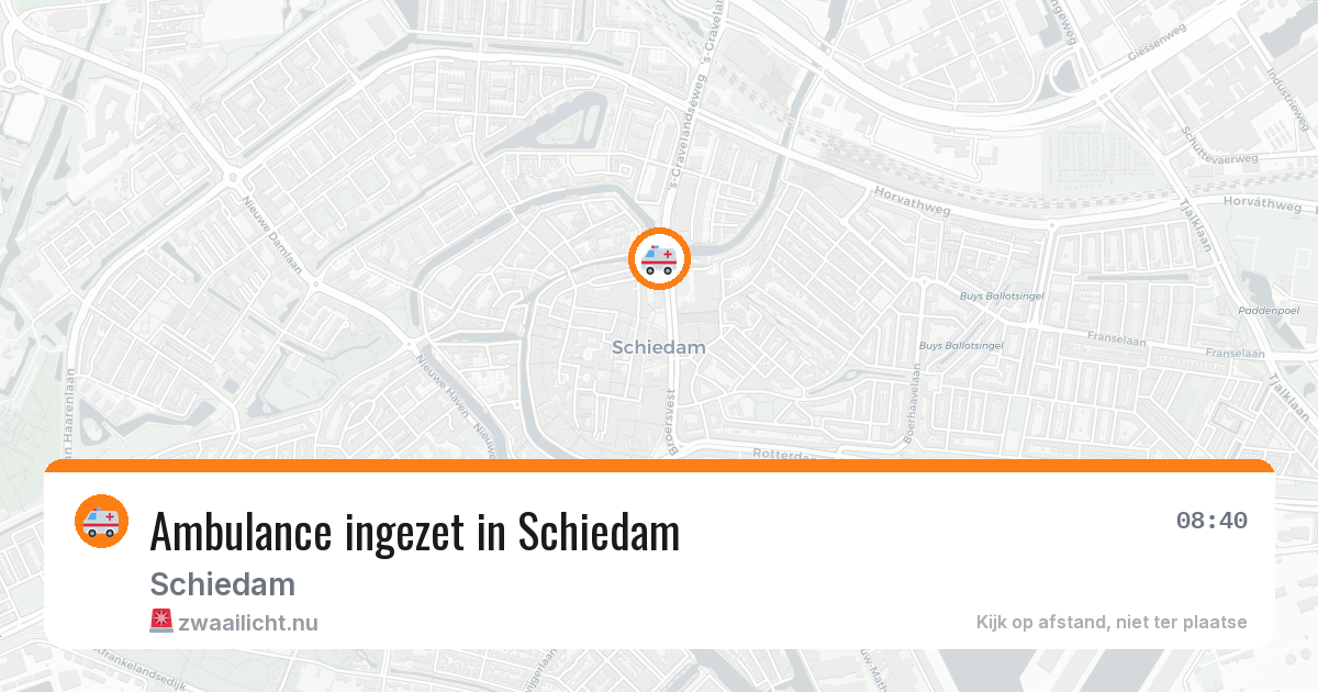 Ambulance ingezet in Schiedam — 21 mei 2026