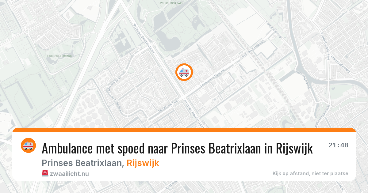 Ambulance met spoed naar Prinses Beatrixlaan in Rijswijk — 13 jul 2026