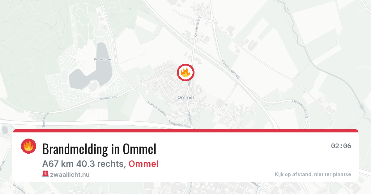 Brandmelding in Ommel — 15 mrt 2026