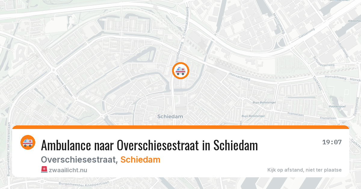 Ambulance naar Overschiesestraat in Schiedam — 18 jul 2026