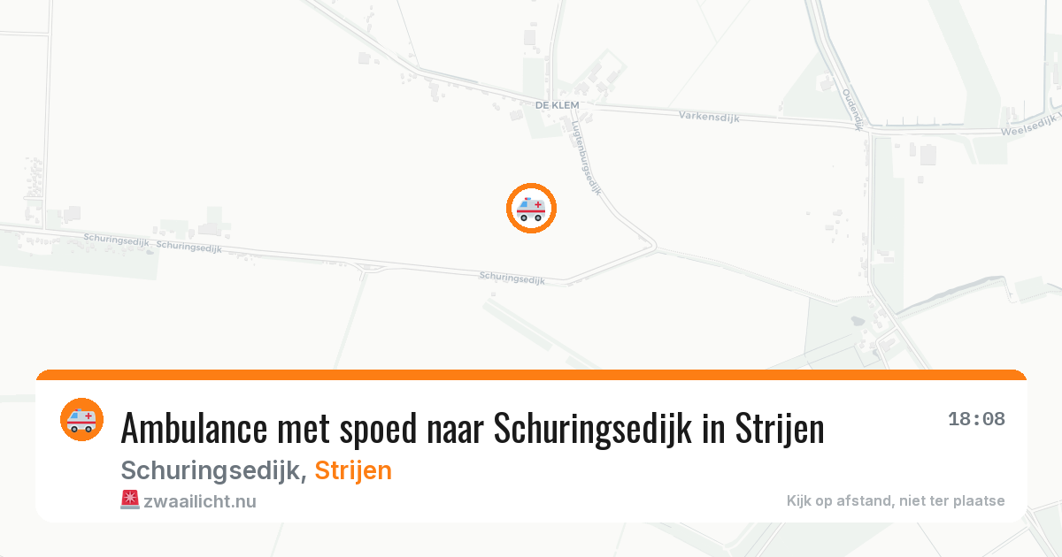 Ambulance met spoed naar Schuringsedijk in Strijen — 20 jul 2026