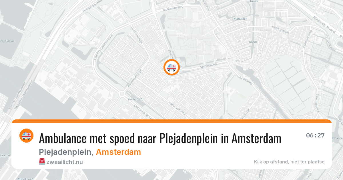 Ambulance met spoed naar Plejadenplein in Amsterdam — 26 mrt 2026