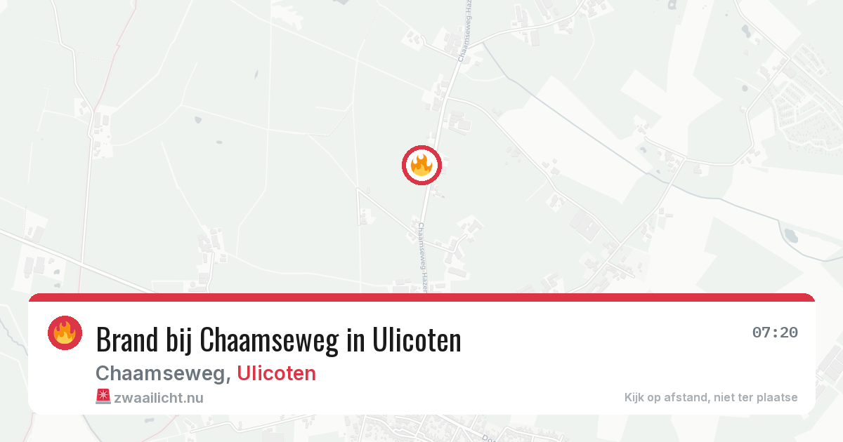 Brand bij Chaamseweg in Ulicoten — 1 mei 2026