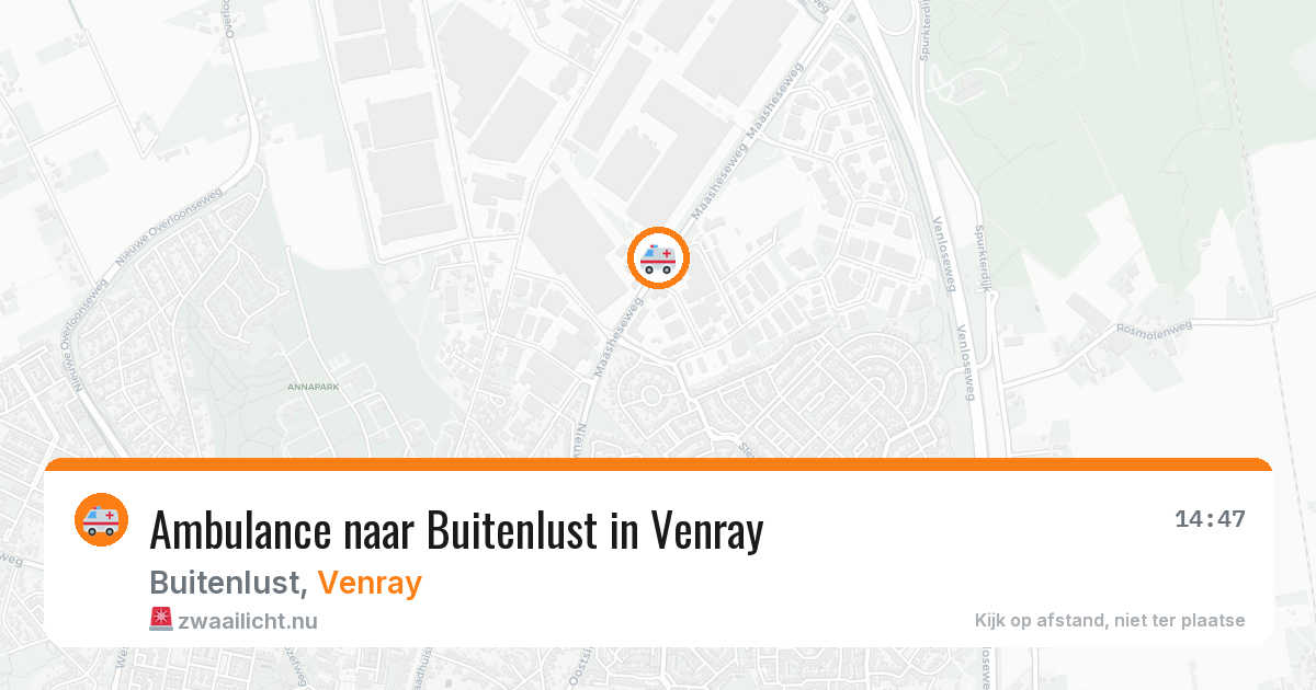 Ambulance naar Buitenlust in Venray — 15 jul 2026