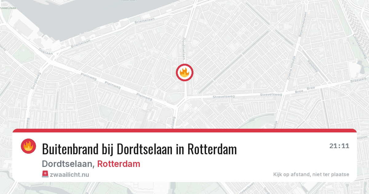Buitenbrand bij Dordtselaan in Rotterdam — 1 jun 2026