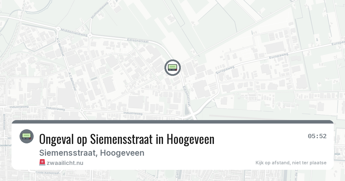 Ongeval op Siemensstraat in Hoogeveen — 10 mrt 2026