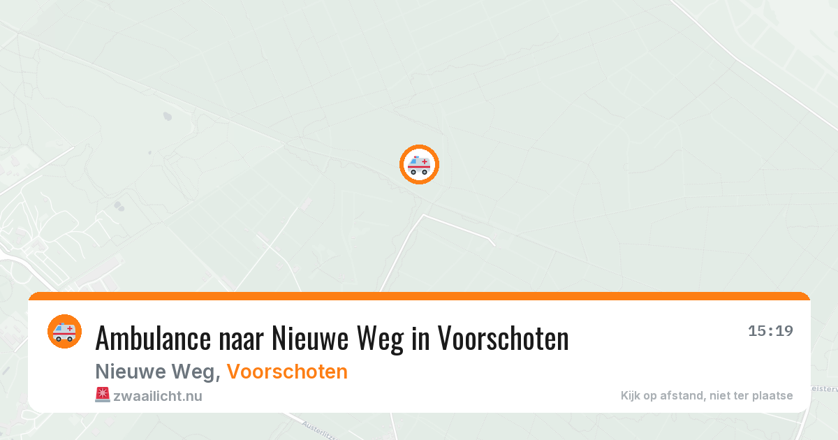 Ambulance naar Nieuwe Weg in Voorschoten — 12 mei 2026