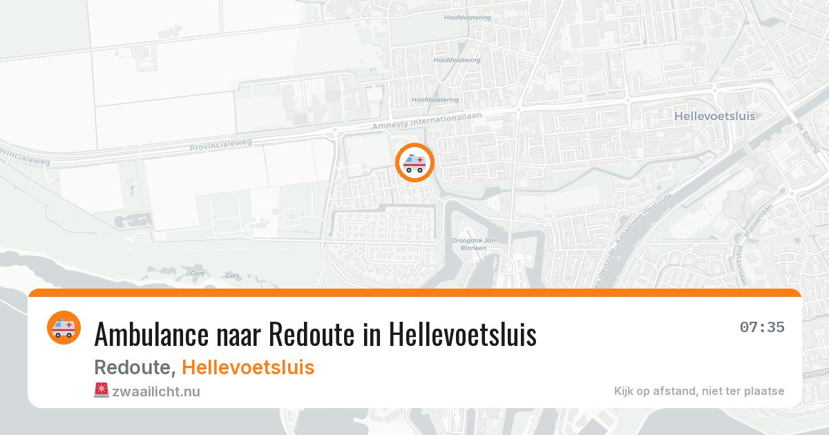 Ambulance naar Redoute in Hellevoetsluis — 27 jul 2026