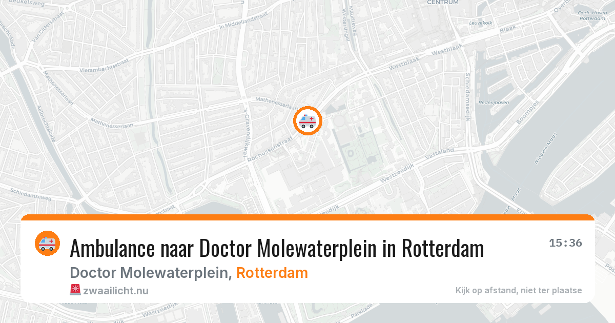 Ambulance naar Doctor Molewaterplein in Rotterdam — 20 jul 2026