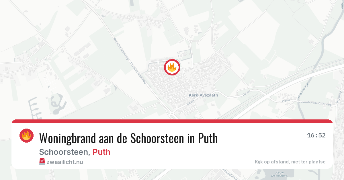 Woningbrand aan de Schoorsteen in Puth — 11 mrt 2026
