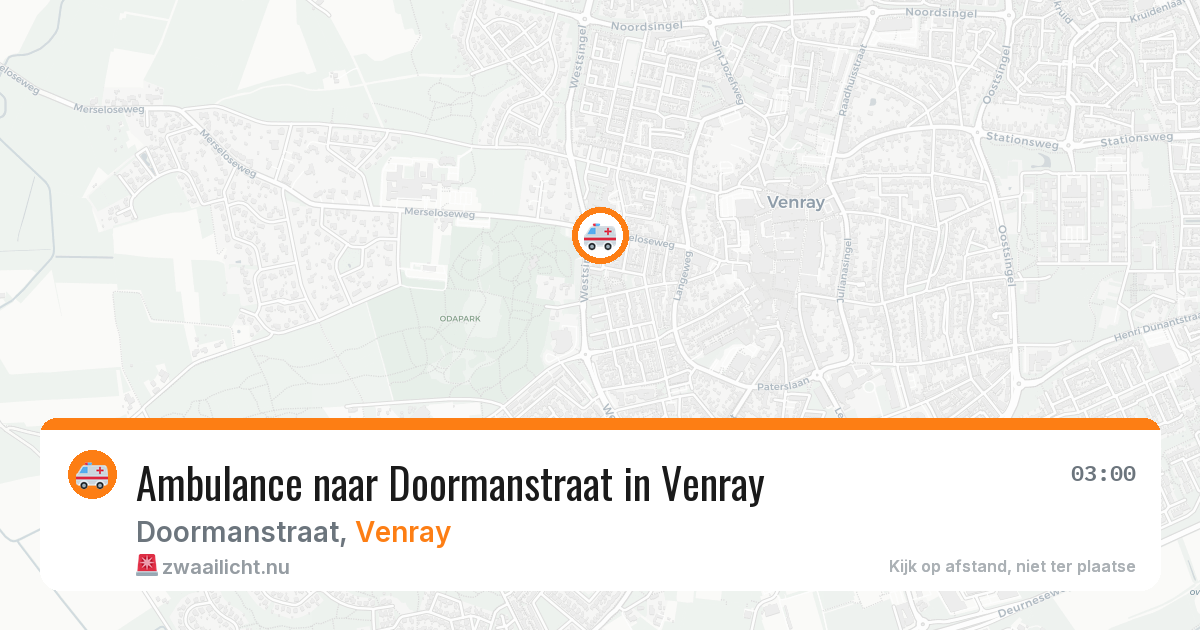 Ambulance naar Doormanstraat in Venray — 20 jul 2026