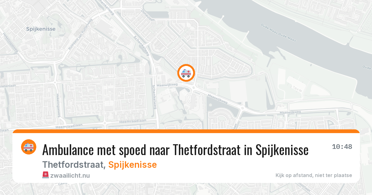 Ambulance met spoed naar Thetfordstraat in Spijkenisse — 14 jul 2026