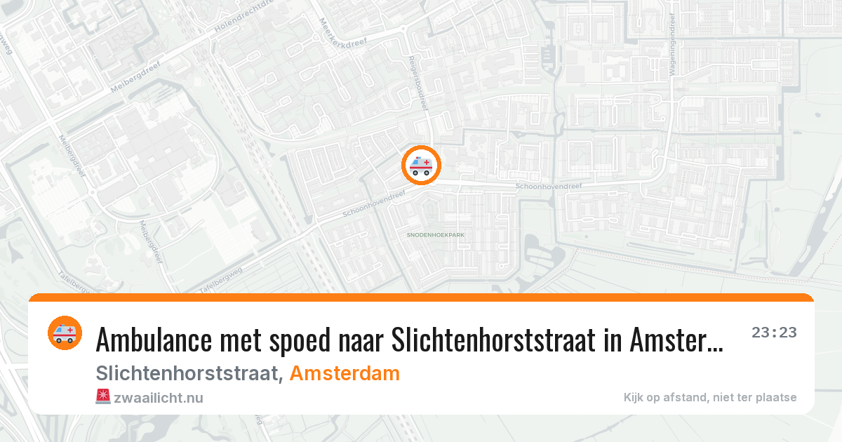Ambulance met spoed naar Slichtenhorststraat in Amsterdam — 19 jul 2026