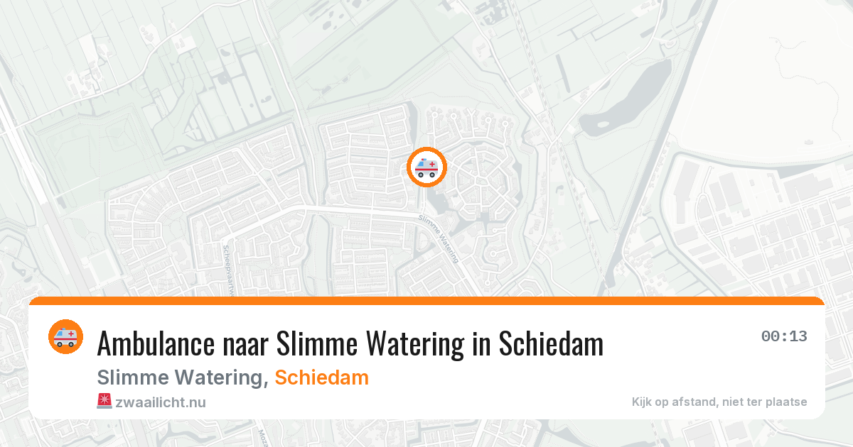 Ambulance naar Slimme Watering in Schiedam — 16 jul 2026
