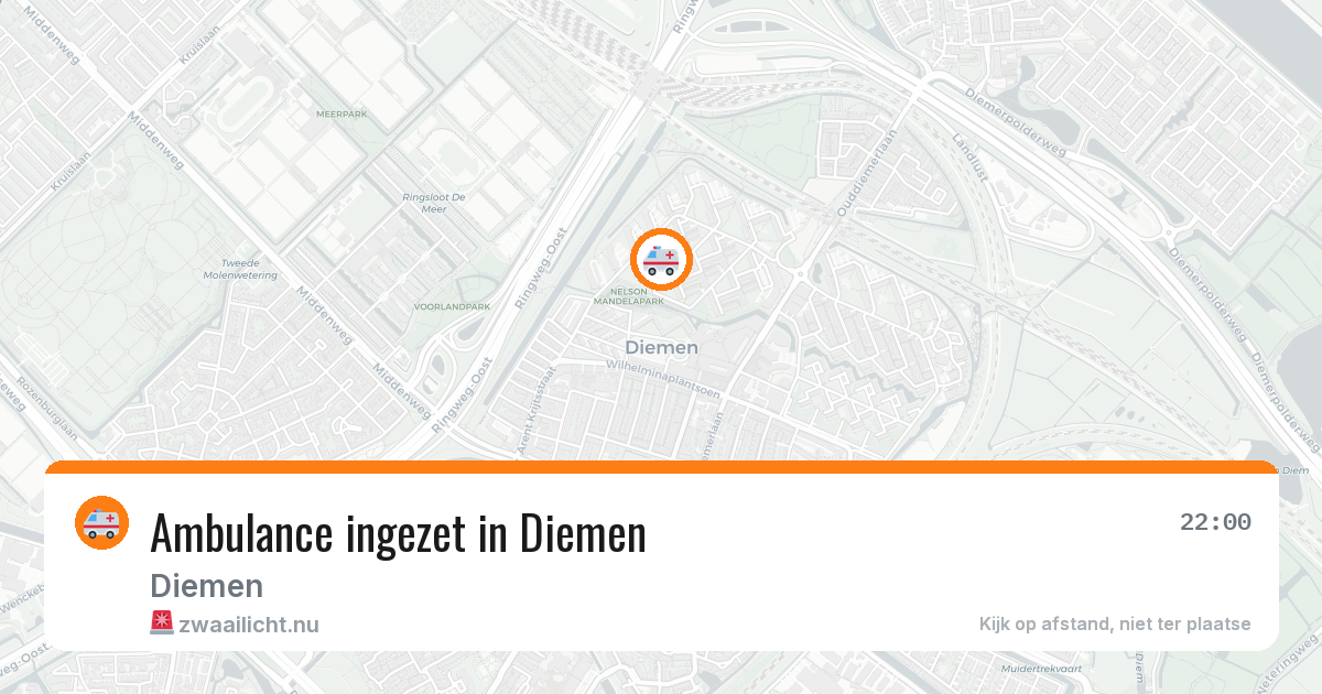 Ambulance ingezet in Diemen — 5 mei 2026