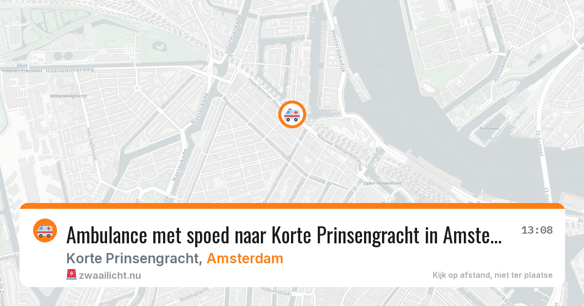 Ambulance met spoed naar Korte Prinsengracht in Amsterdam — 24 mrt 2026