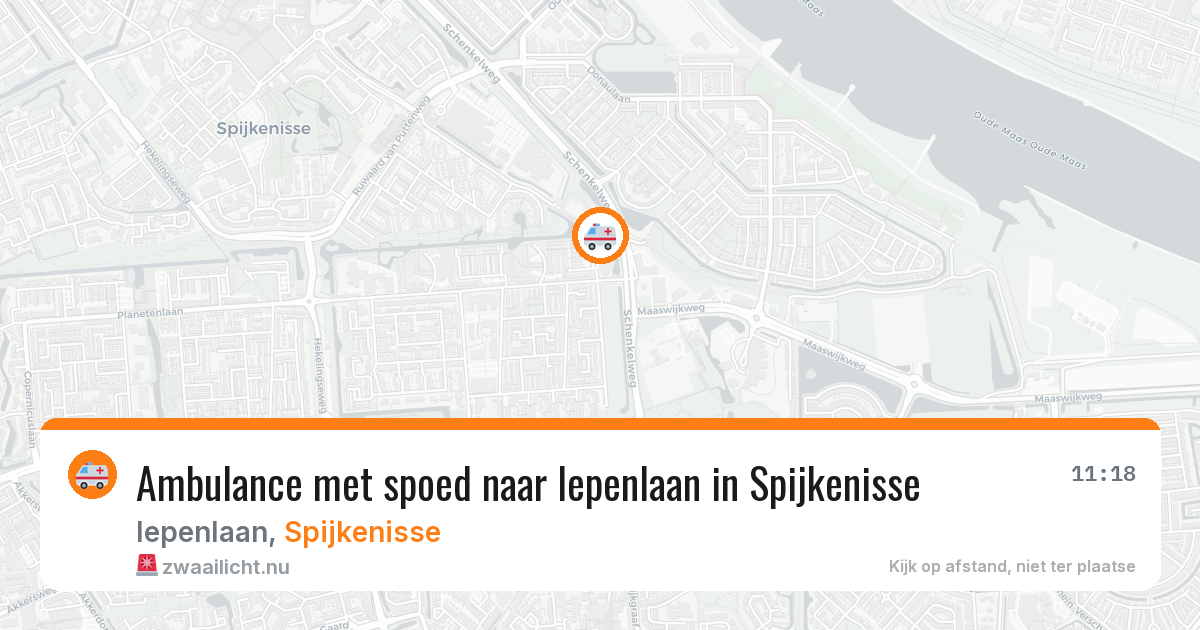 Ambulance met spoed naar Iepenlaan in Spijkenisse — 12 jul 2026
