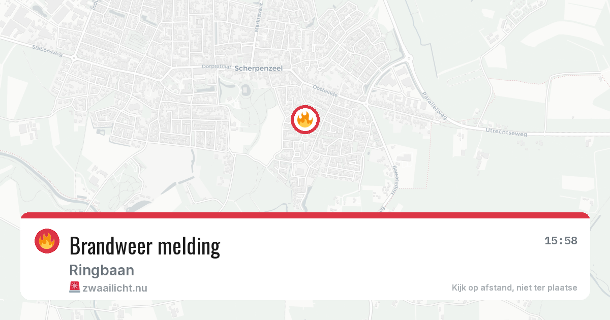 Brandweer melding — 17 jul 2026