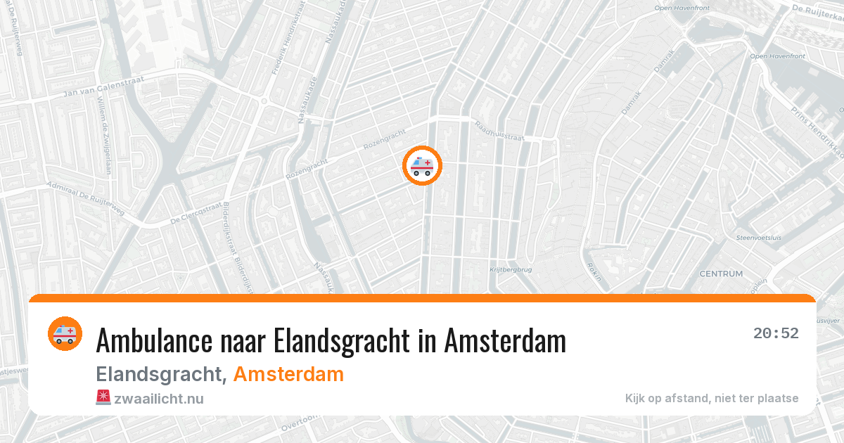 Ambulance naar Elandsgracht in Amsterdam — 23 mrt 2026