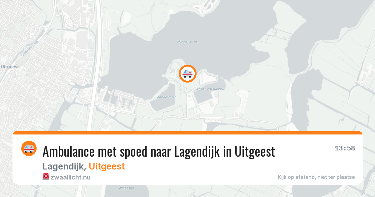 Ambulance met spoed naar Lagendijk in Uitgeest — 6 mei 2026