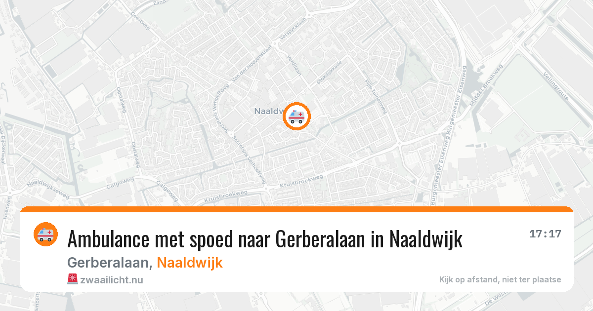 Ambulance met spoed naar Gerberalaan in Naaldwijk — 7 jun 2026