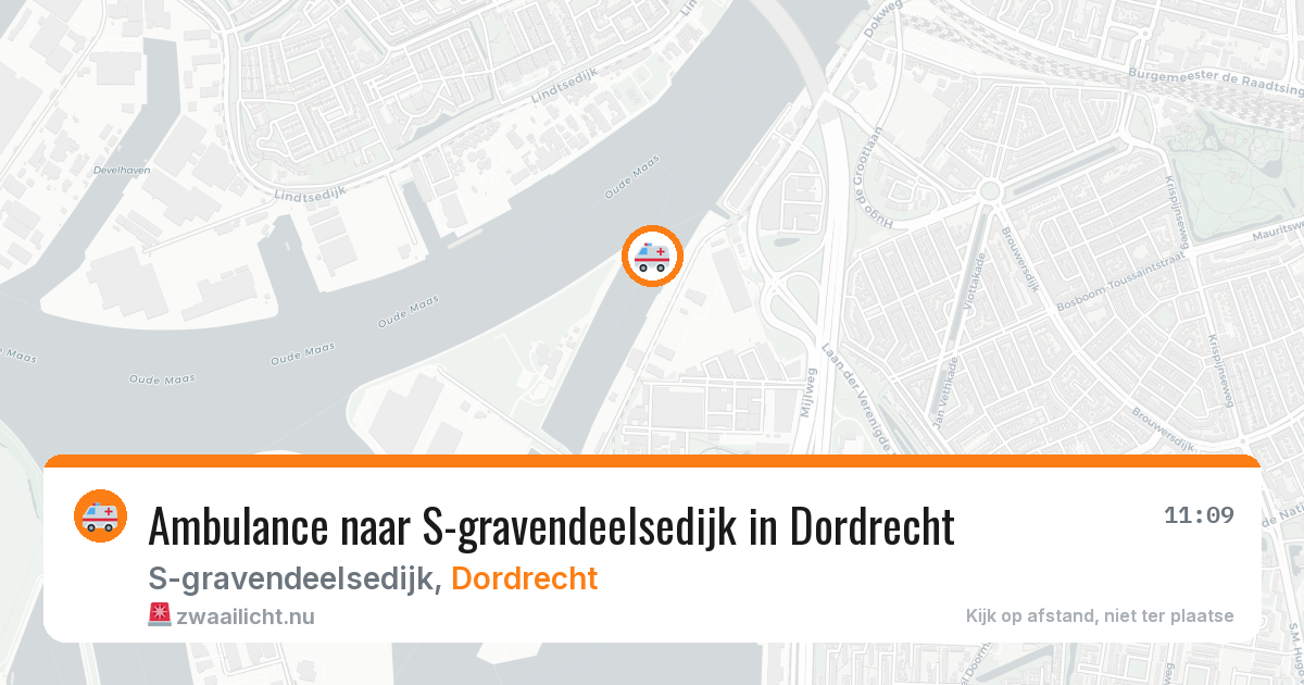 Ambulance naar S-gravendeelsedijk in Dordrecht — 22 jul 2026