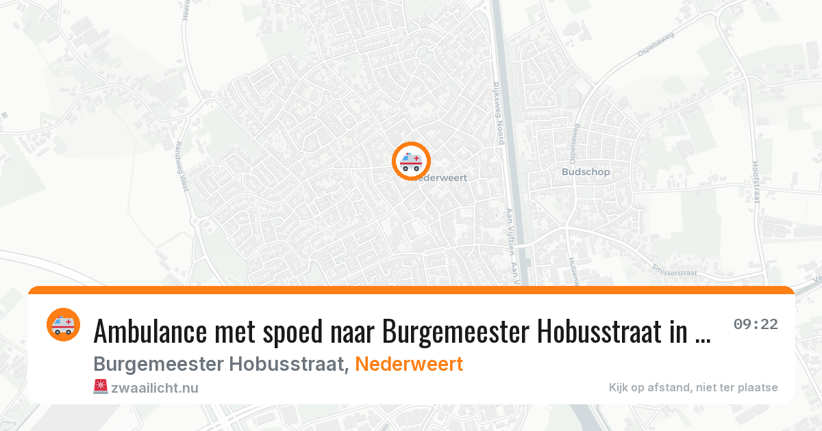 Ambulance met spoed naar Burgemeester Hobusstraat in Nederweert — 18 jul 2026